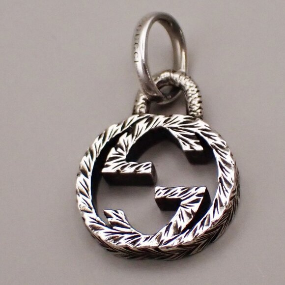 GUCCI Logo Interlocking G Chain Necklace AG925 Silver Italy 01YH654 - Picture 2 of 12